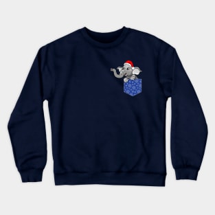 Christmas Elephant Sanata Crewneck Sweatshirt